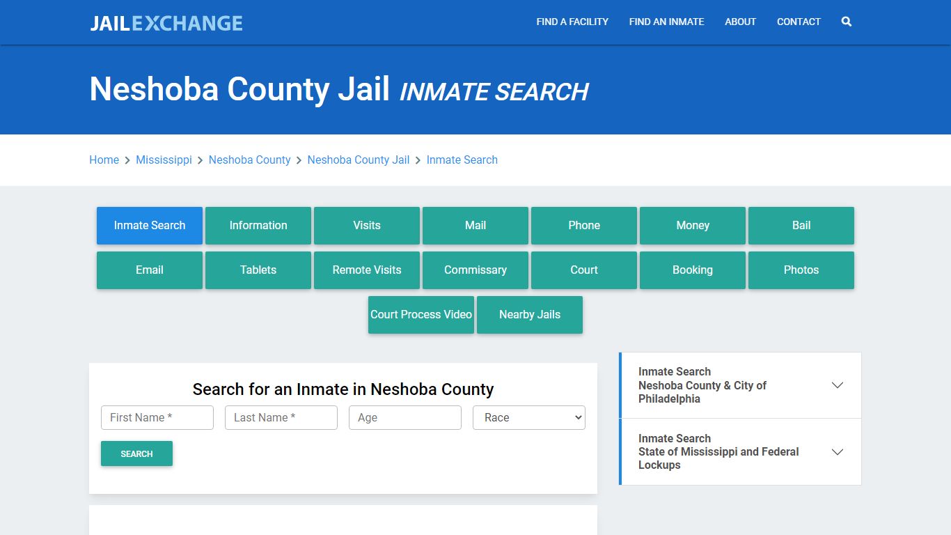 Neshoba County Jail, MS Inmate Search: Roster & Mugshots