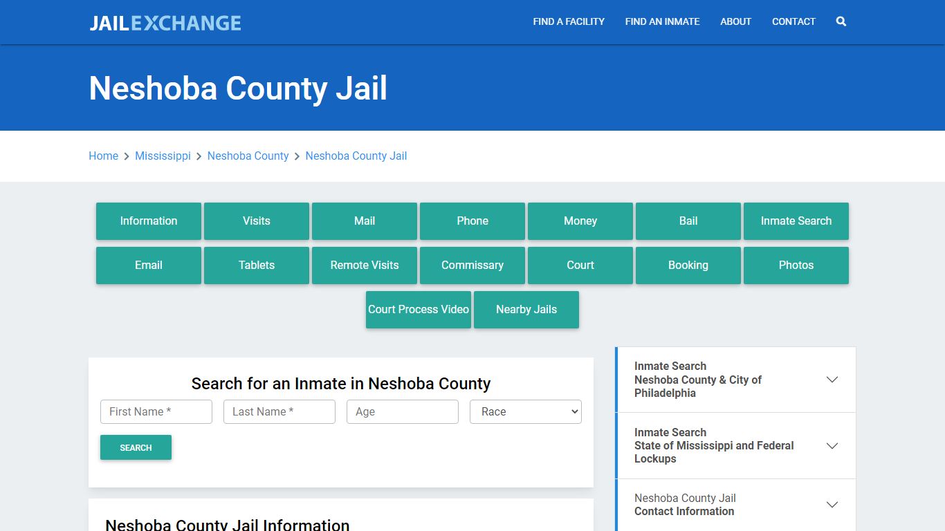 Neshoba County Jail Roster Lookup, MS, Inmate Search